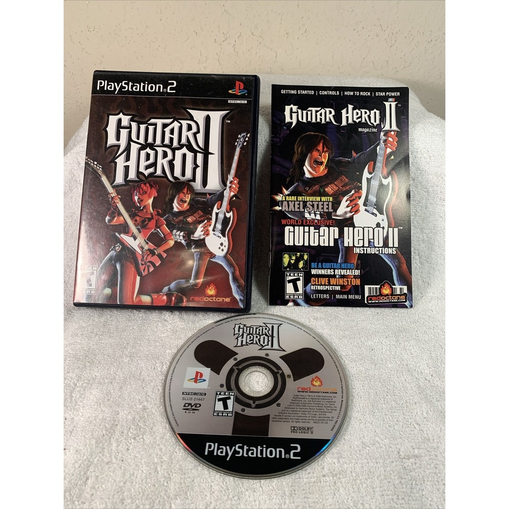 Guitar Hero II Sony PlayStation 2 PS2 Video Game CIB 2006 Music EE681877